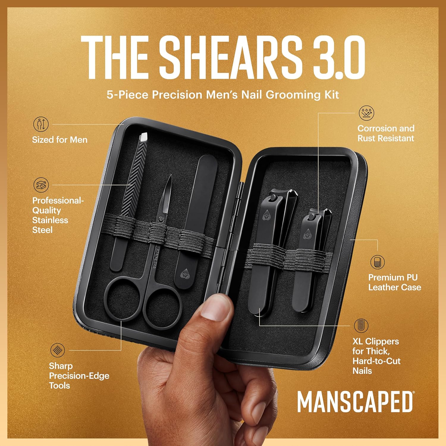 MANSCAPED Weed Whacker 2.0   Ear Hair Trimmer   Shears 3.0